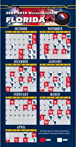 ReaMark Products: Florida Hockey Schedule